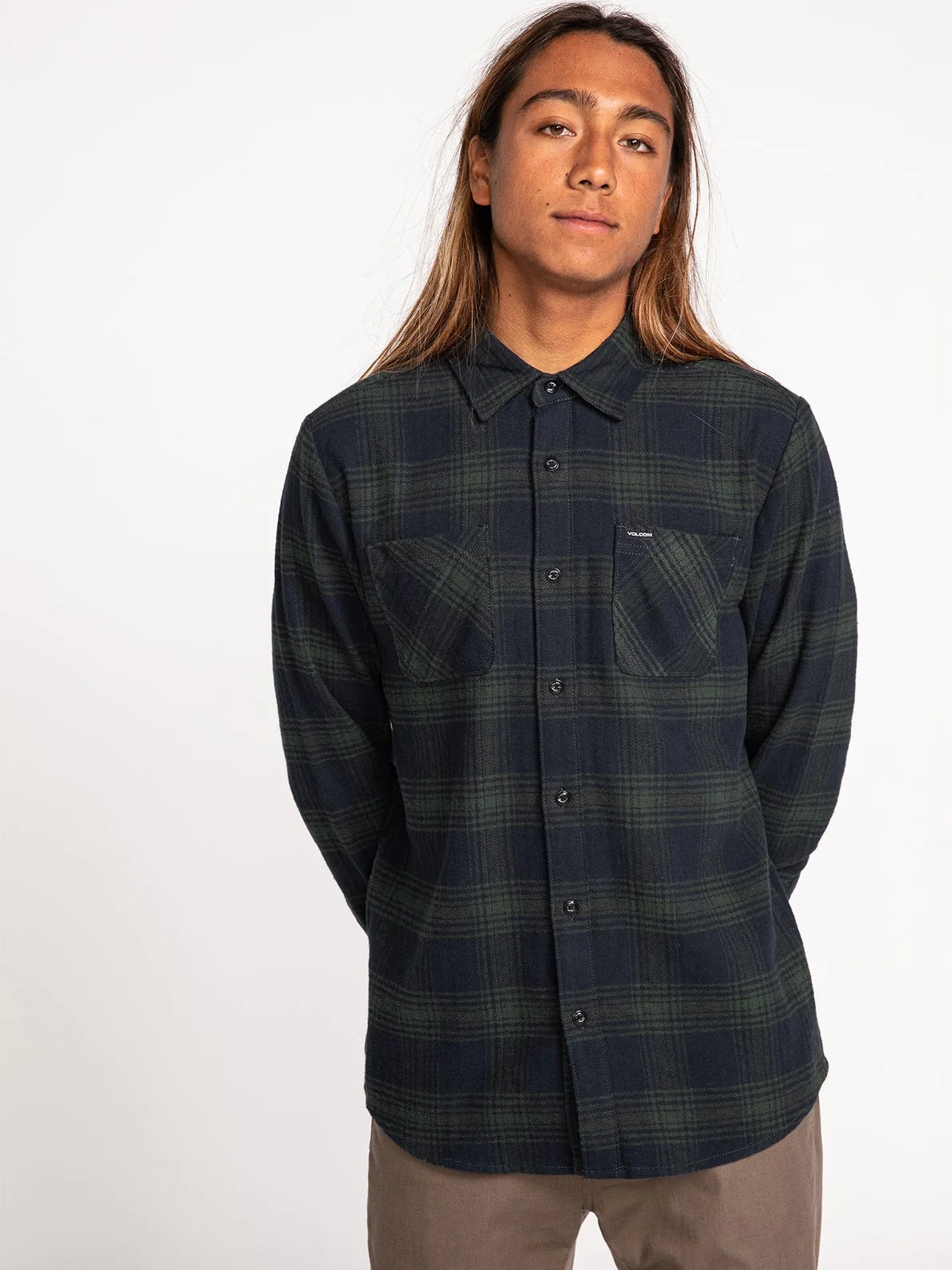 Volcom Tone Stone LS Hemd in Zederngrün | HEMDEN, DIE UNS GEFALLEN | Kein Koongo | meistverkaufte Produkte | Meistverkaufte Produkte | Neue Produkte | Neueste Produkte | surfdevils.com