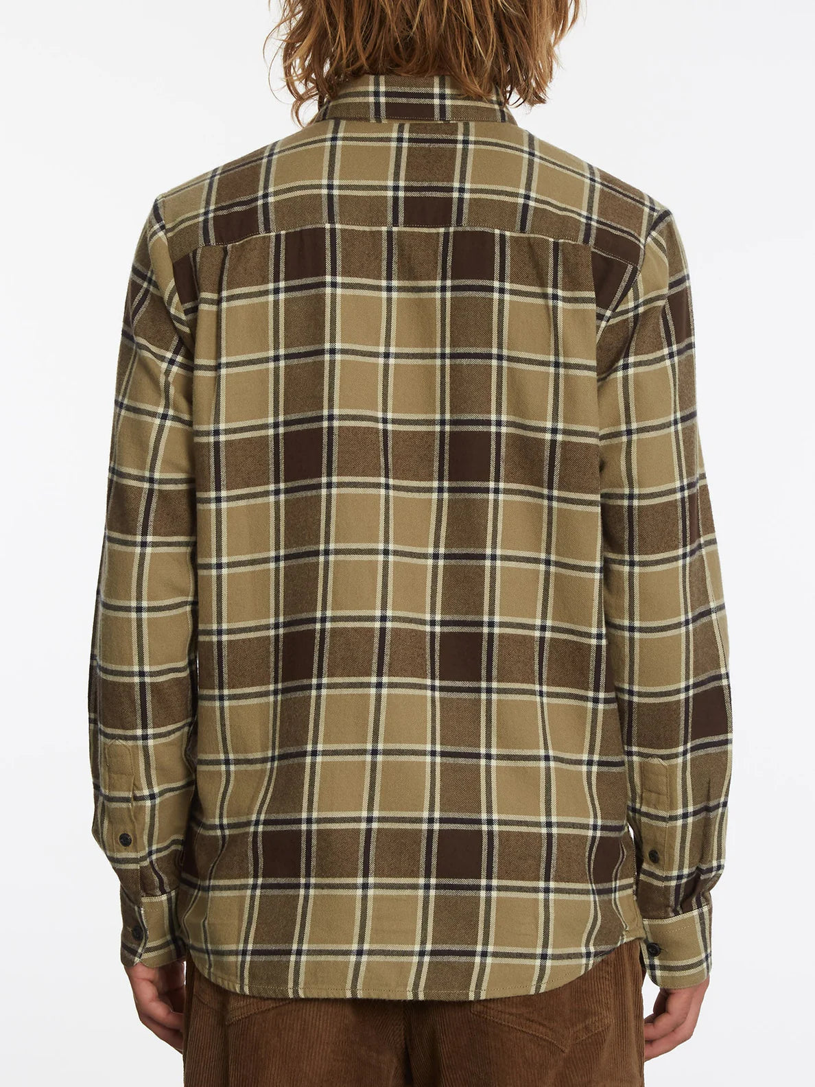 Volcom Caden Plaid Ls Shirt Khaki