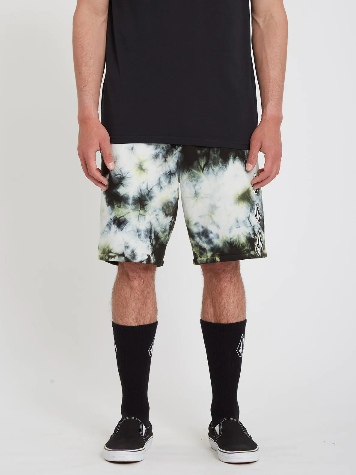 Pantalon Corto Volcom Iconic Stone Plus Fleece Short Lime Tie Dye