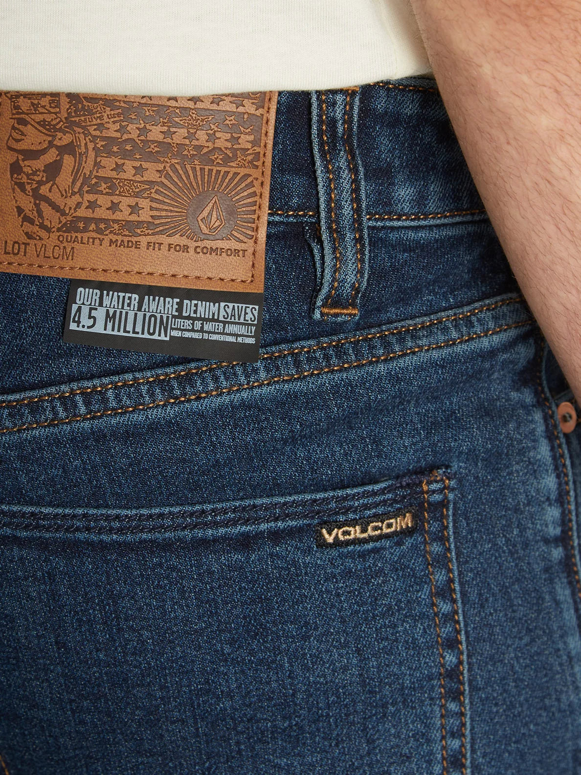 Volcom 2x4 Denim Dirty Med Blue Jeans Pants