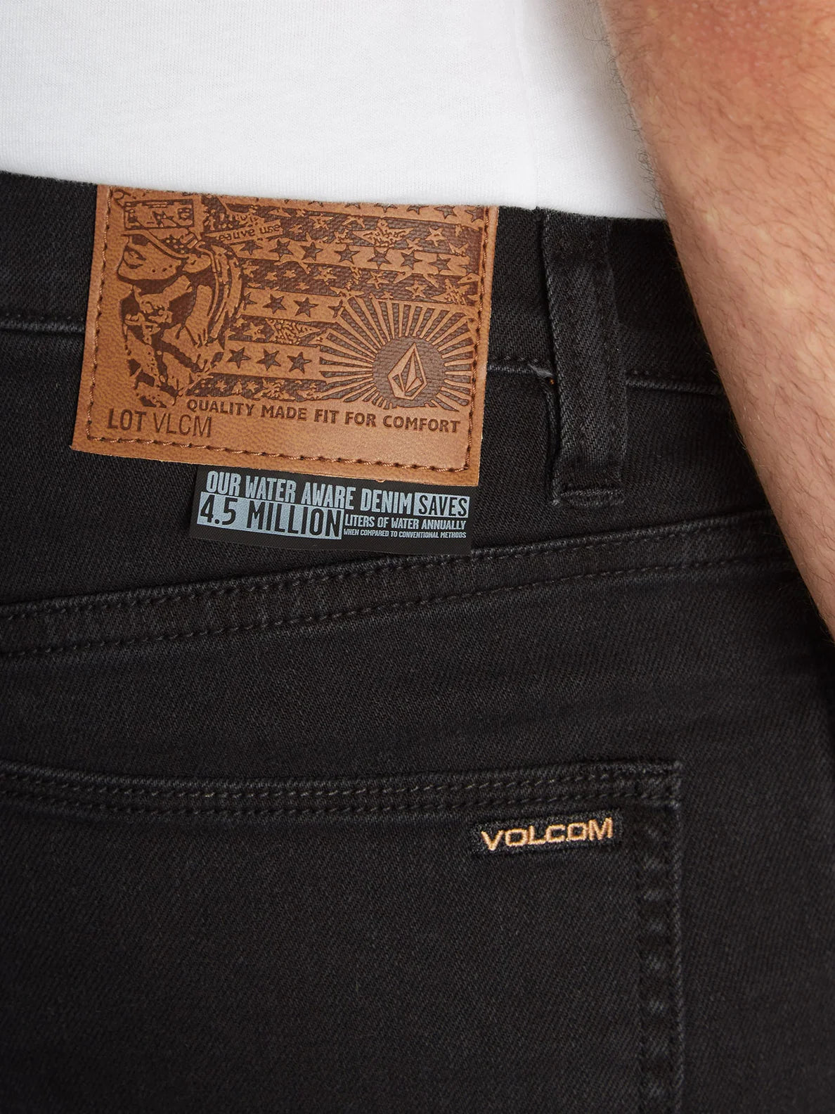 Volcom 2x4 Denim Ink Black Jeans