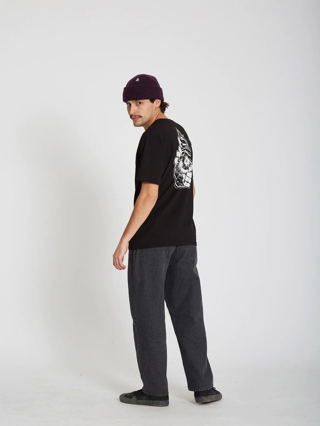 T-shirt noir Volcom Stone Watcher Basic