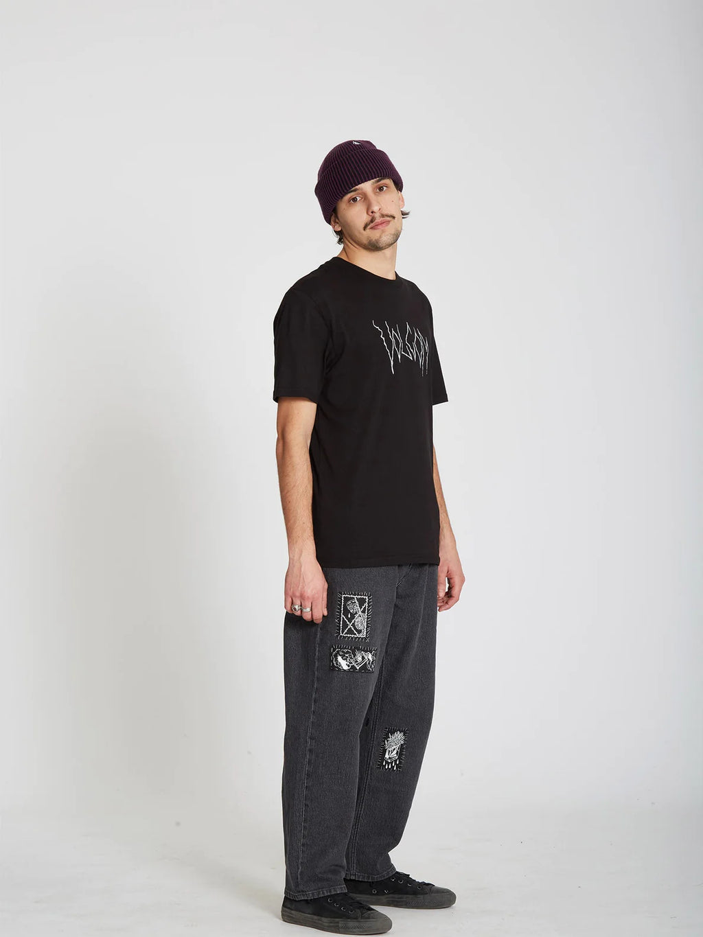 T-shirt noir Volcom Stone Watcher Basic