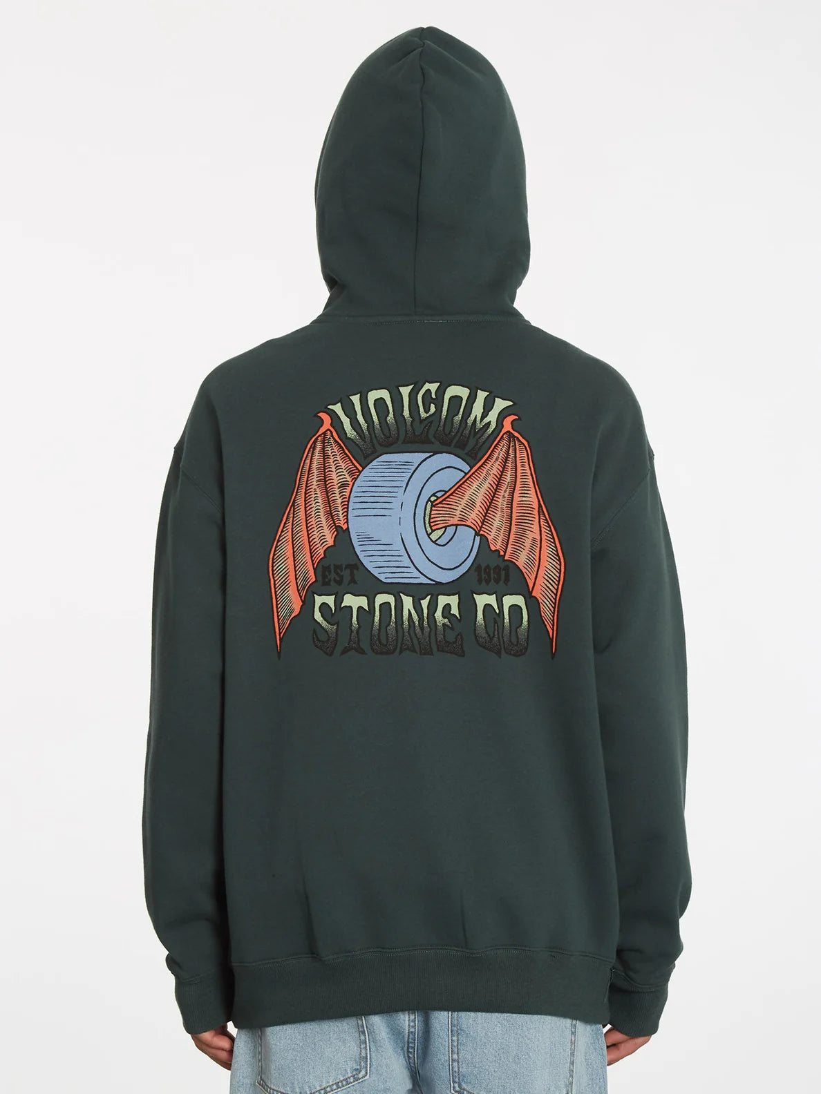 Felpa Volcom Hell Wheel Po verde cedro