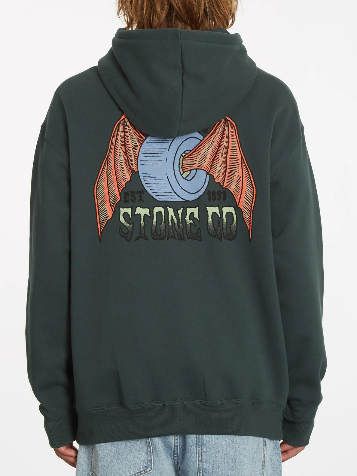 Felpa Volcom Hell Wheel Po verde cedro