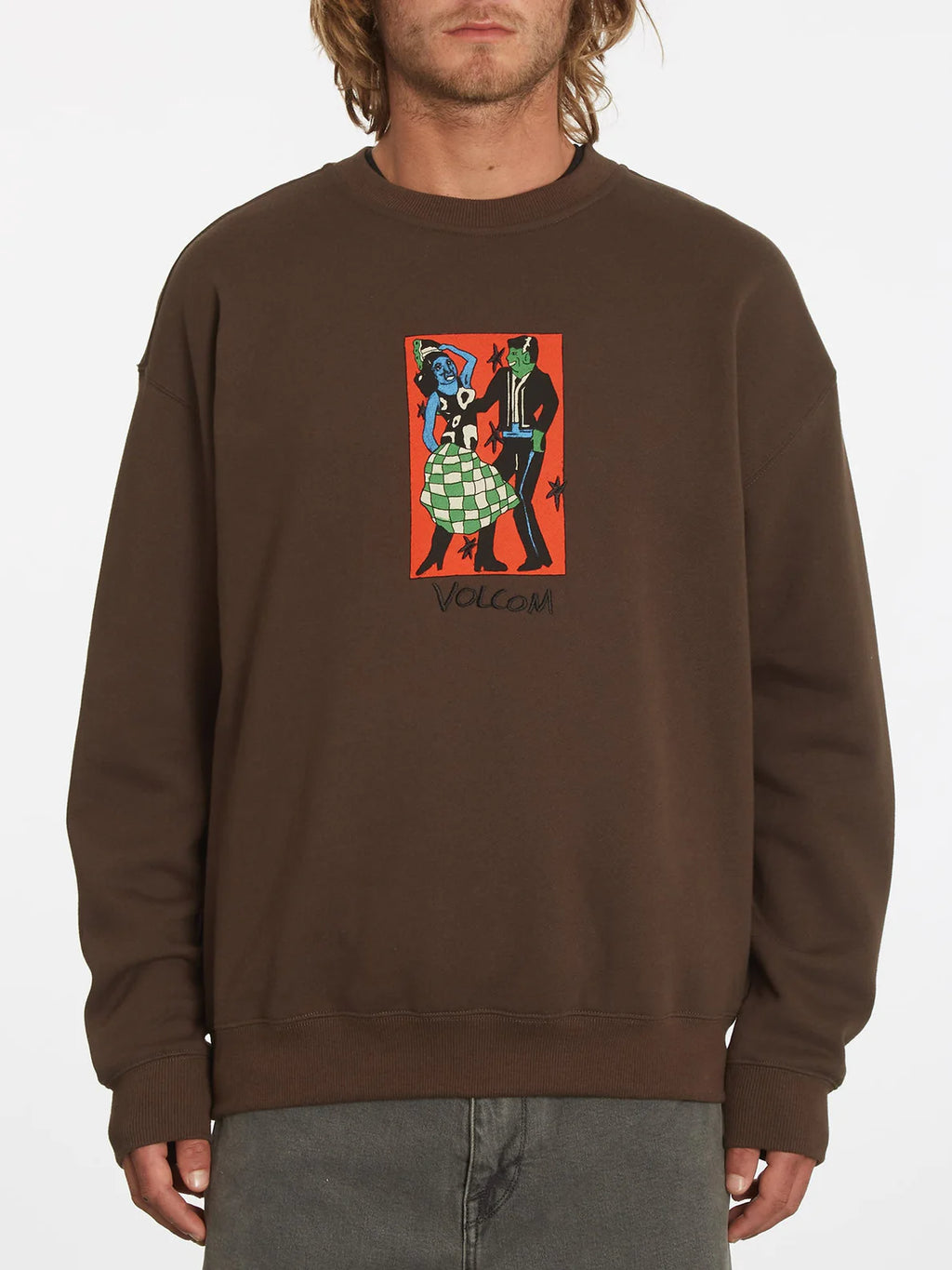 Felpa Volcom bob Mollema Crew Marrone scuro