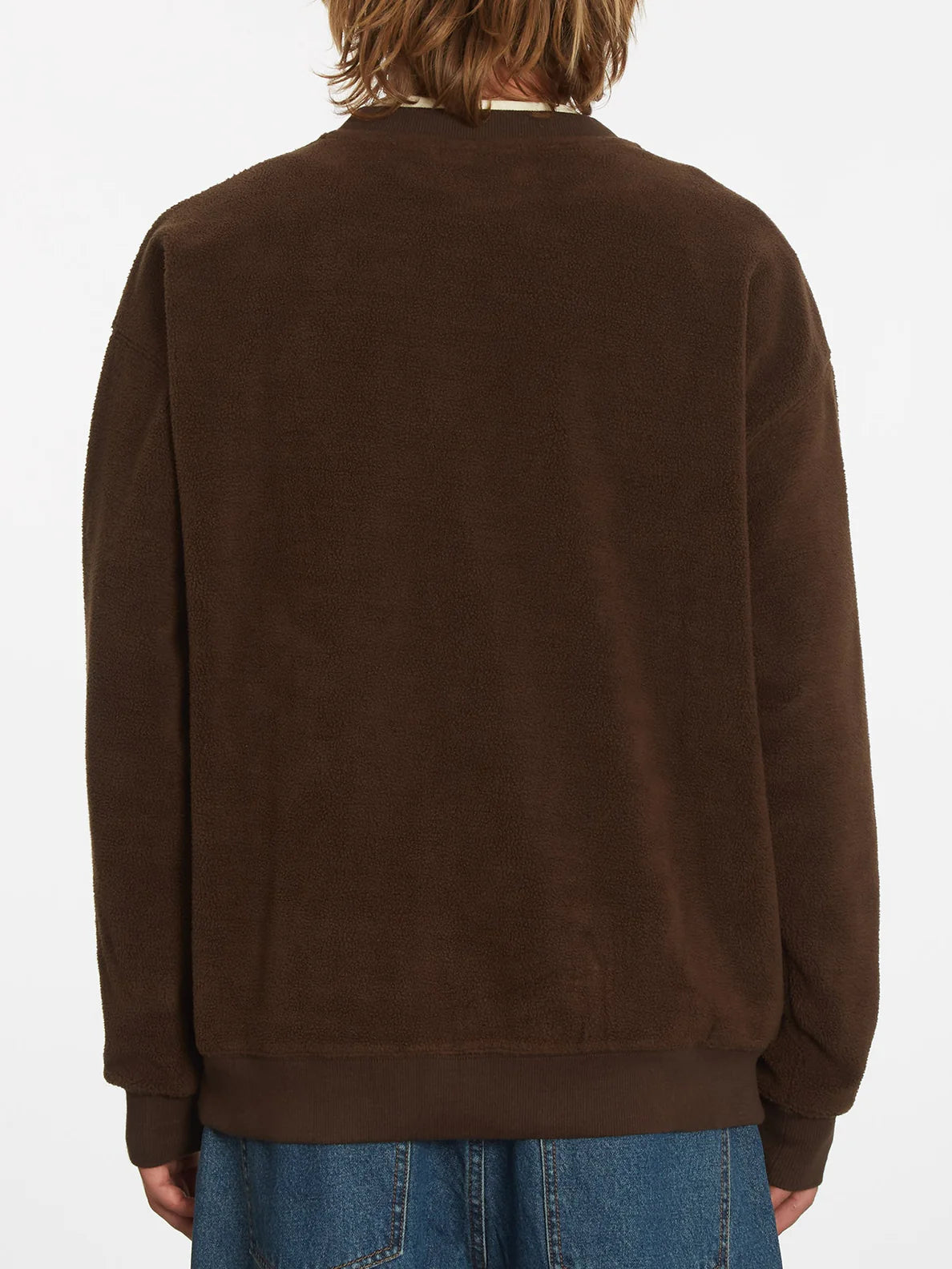 Felpa Volcom Too Kool Ls Crew Marrone scuro