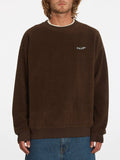 Sudadera Volcom Too Kool Ls Crew Dark Brown