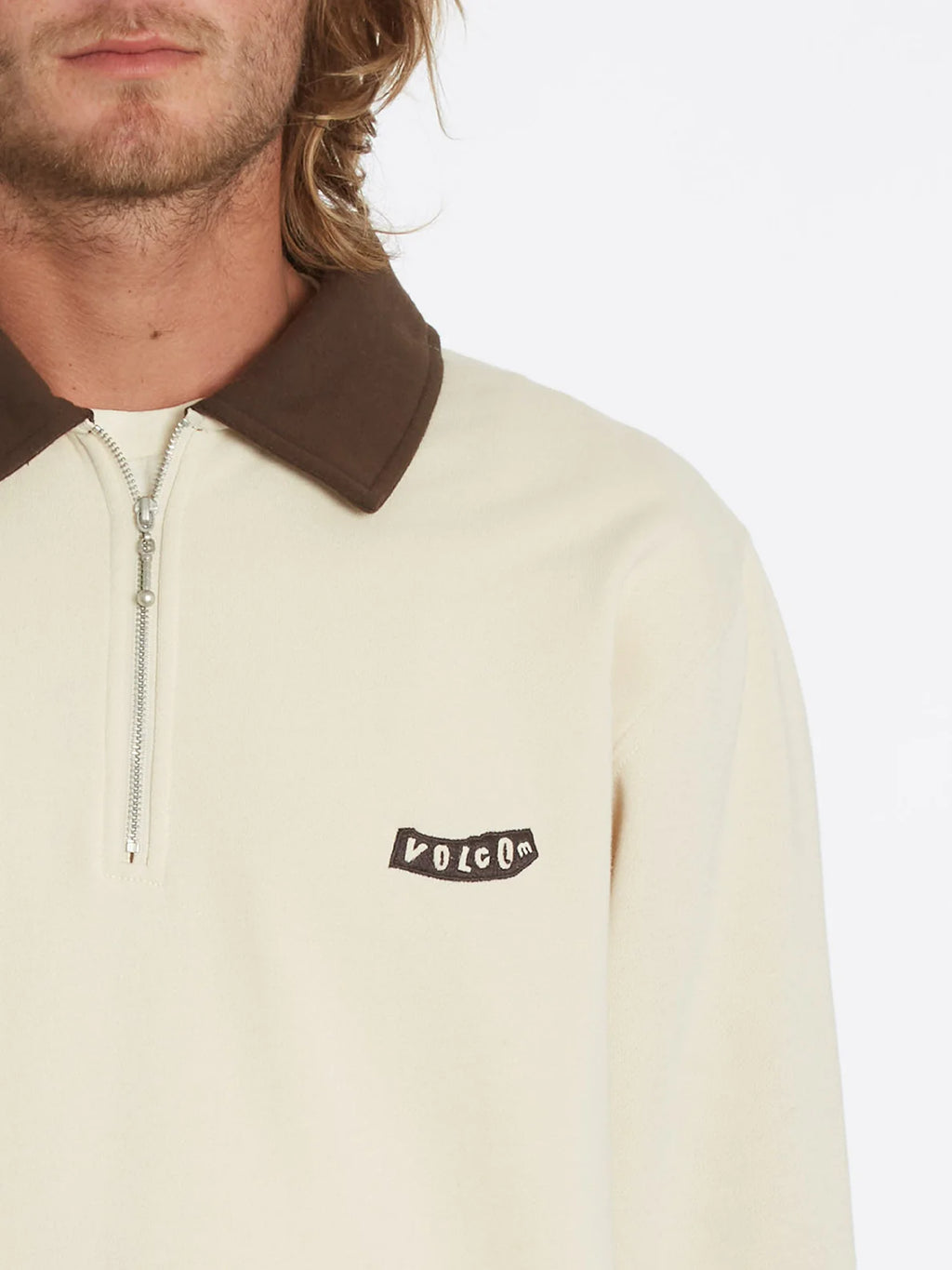 Sudadera Volcom Nevermine Crew Whitecap Grey