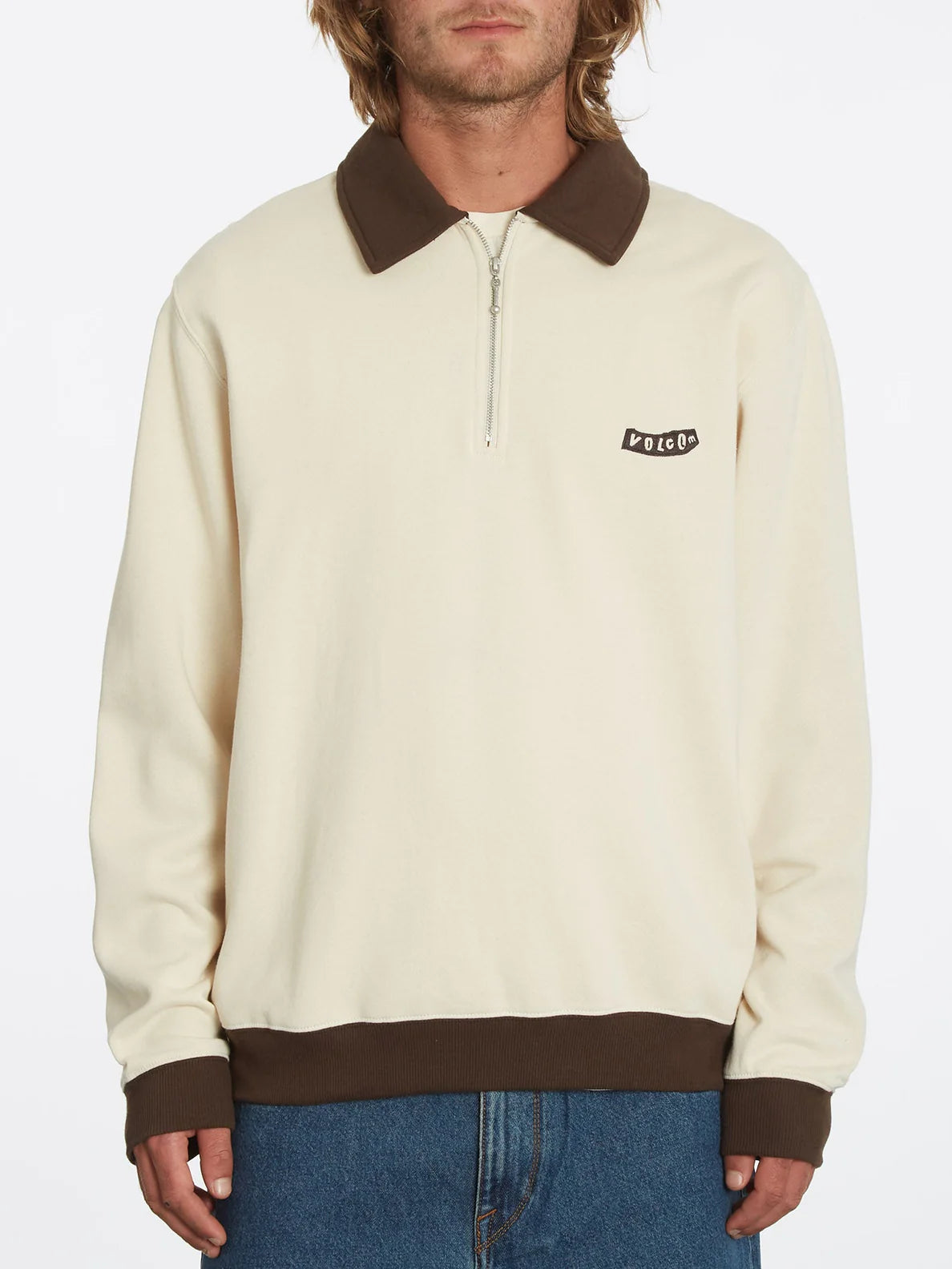 Sudadera Volcom Nevermine Crew Whitecap Grey