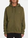 Volcom Extends Zip Fleece Service Grünes Sweatshirt
