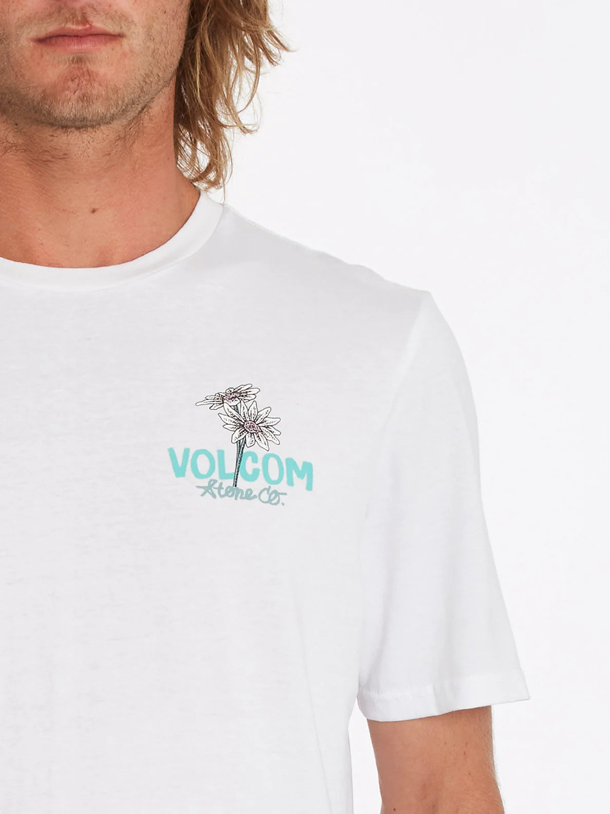 Maglietta Volcom Psychedaisy Bianca