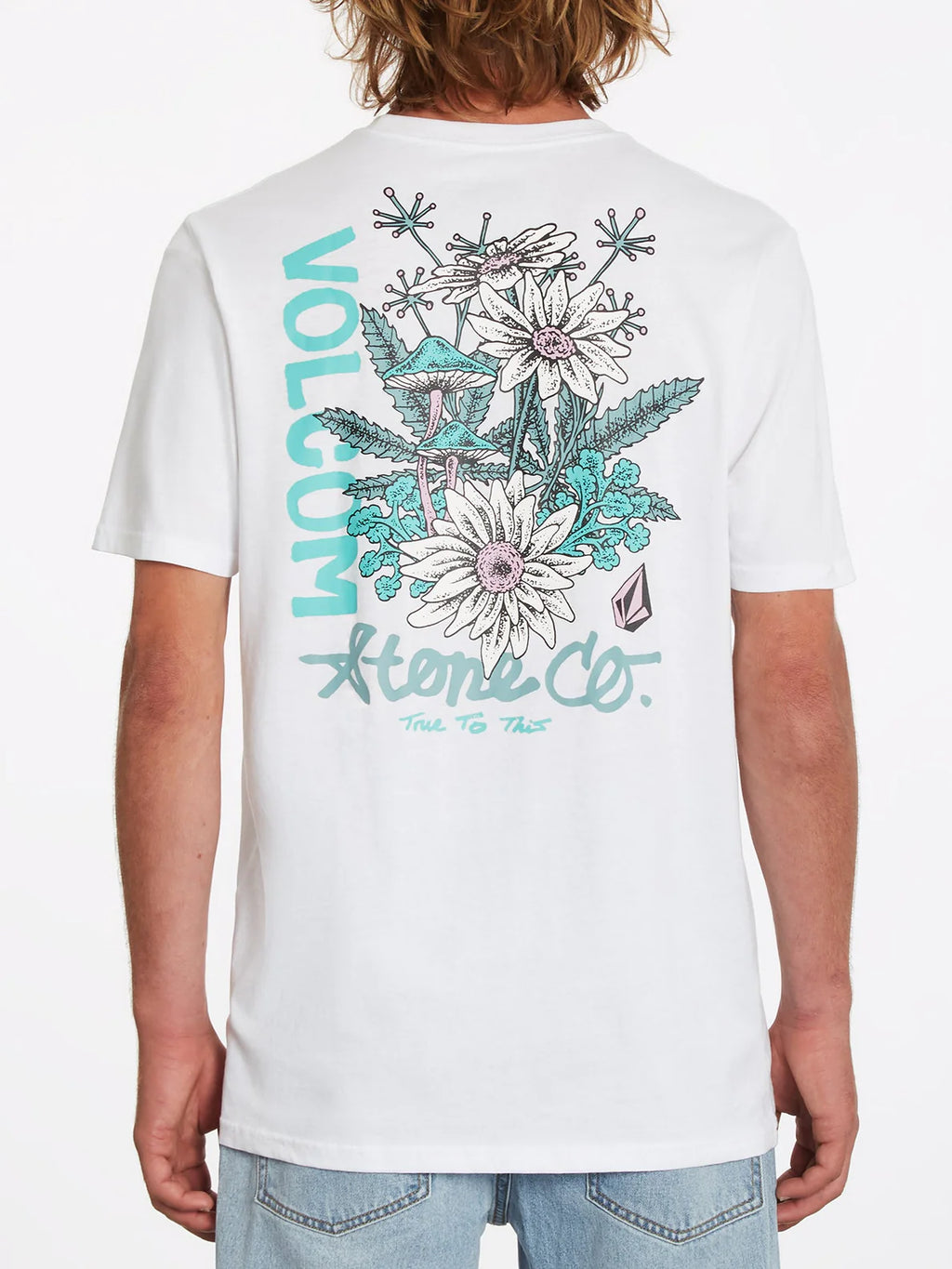 Maglietta Volcom Psychedaisy Bianca