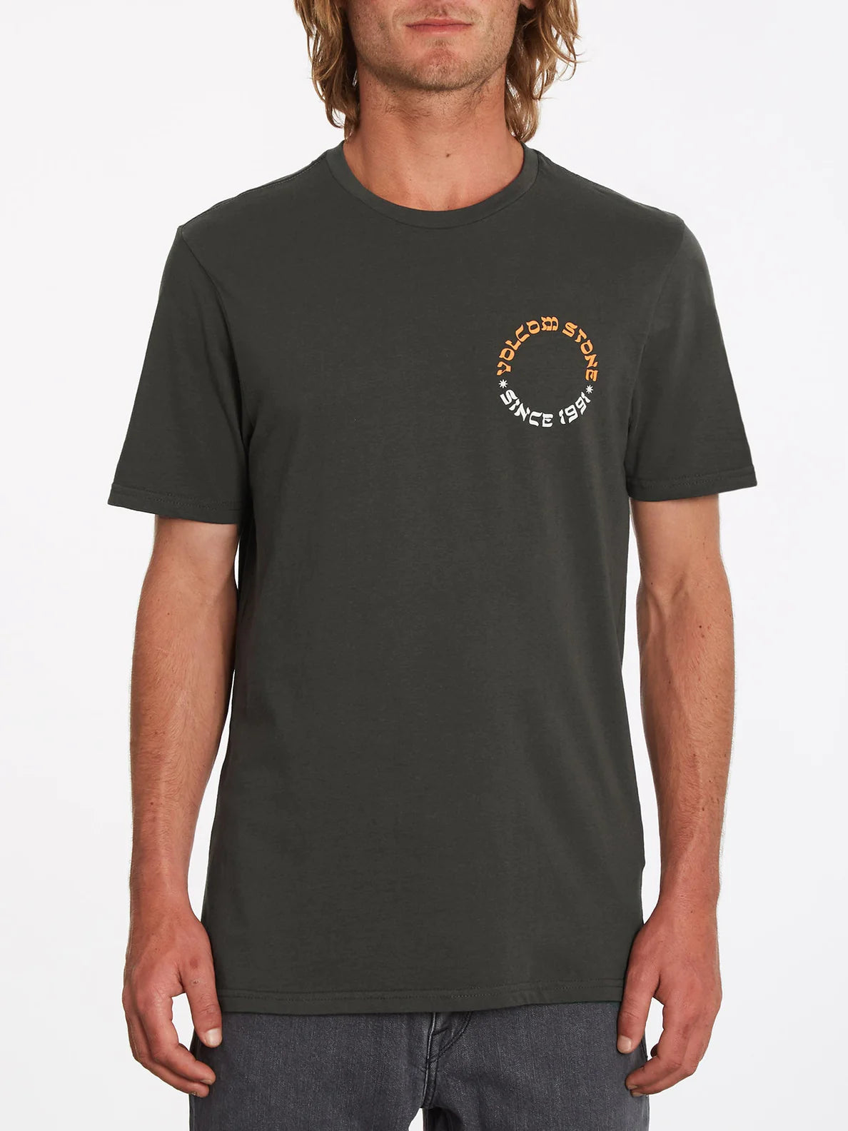 Volcom Stone Portal Rinsed Schwarzes T-Shirt