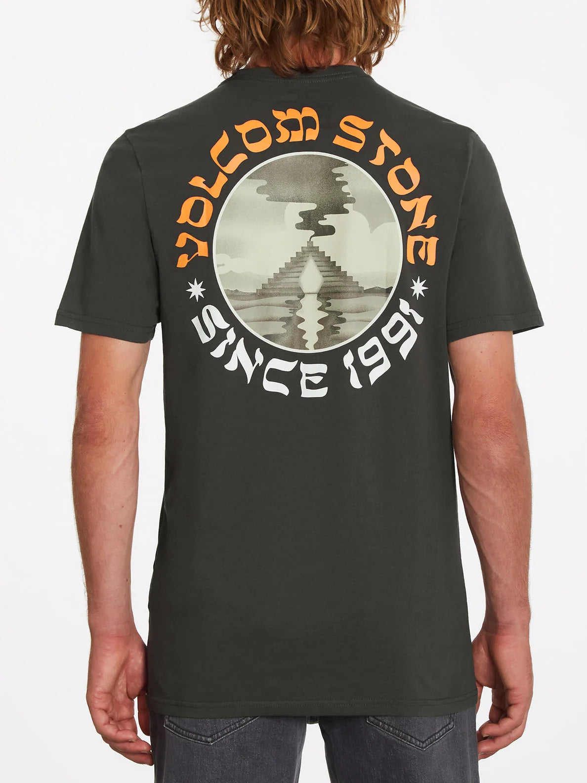 Volcom Stone Portal Rinsed Schwarzes T-Shirt