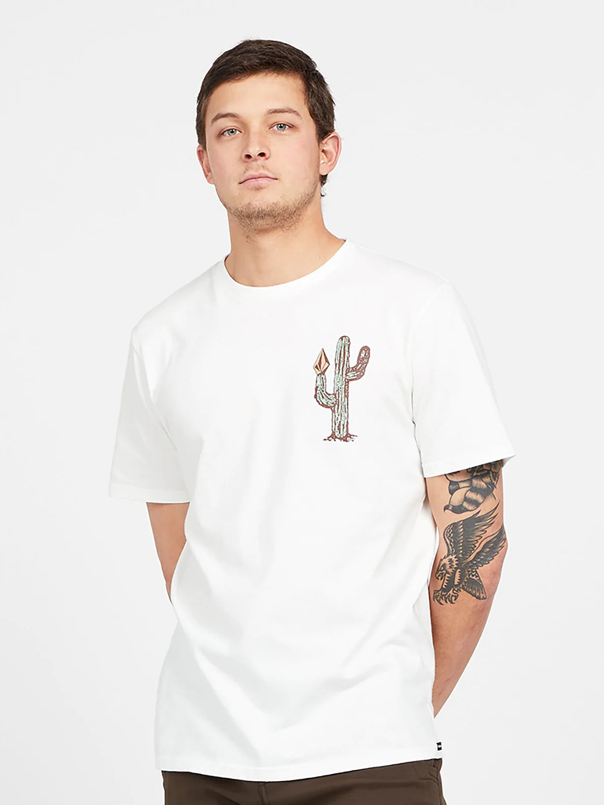 T-shirt bianca di Volcom Prickly ss Tee
