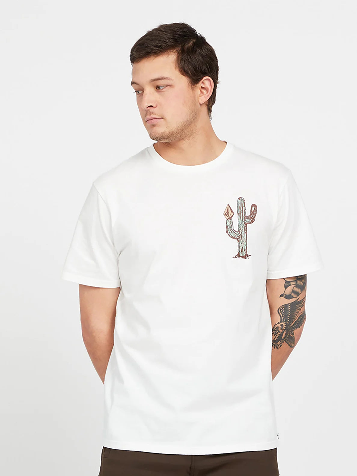 T-shirt bianca di Volcom Prickly ss Tee