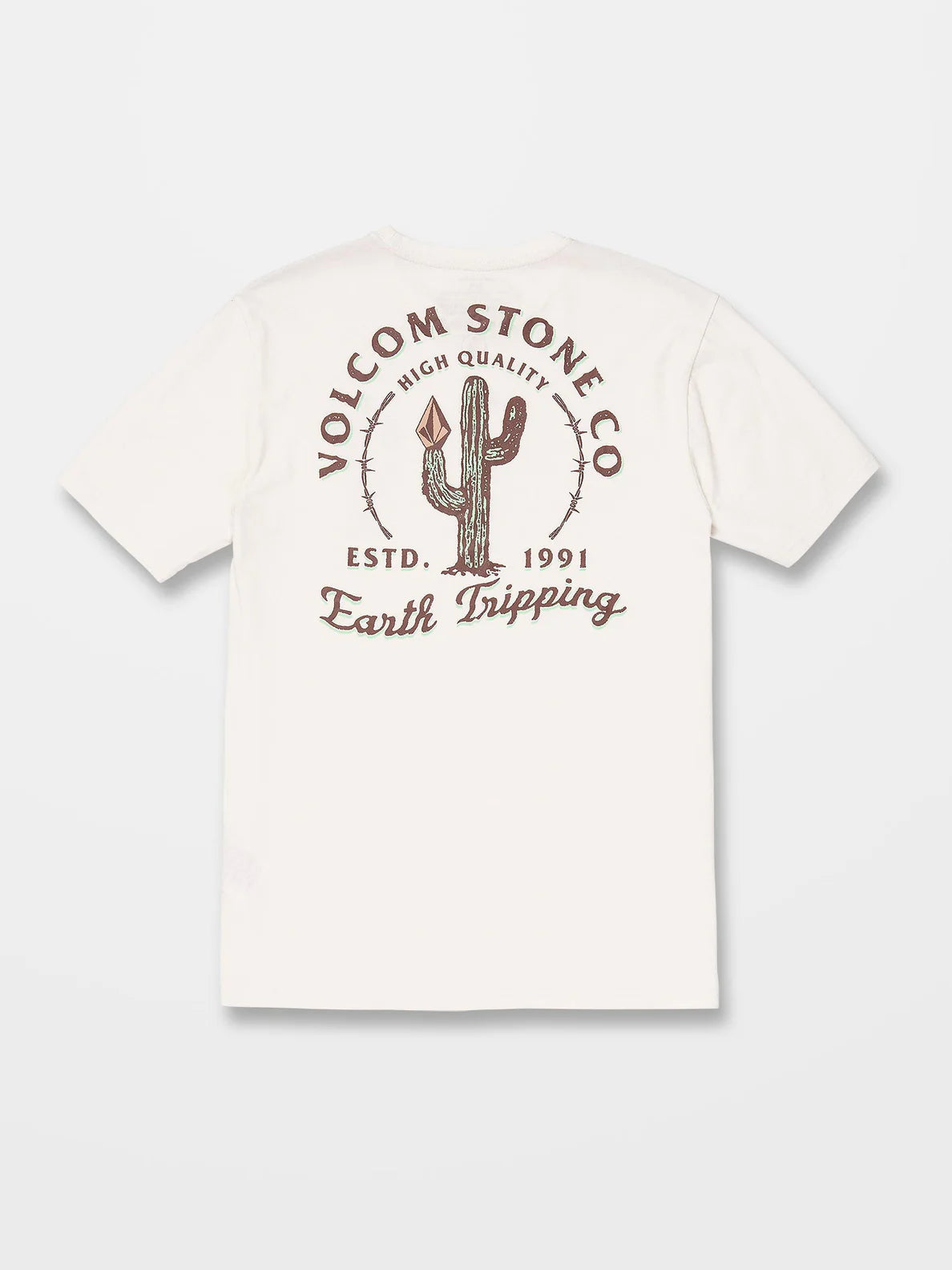 T-shirt bianca di Volcom Prickly ss Tee