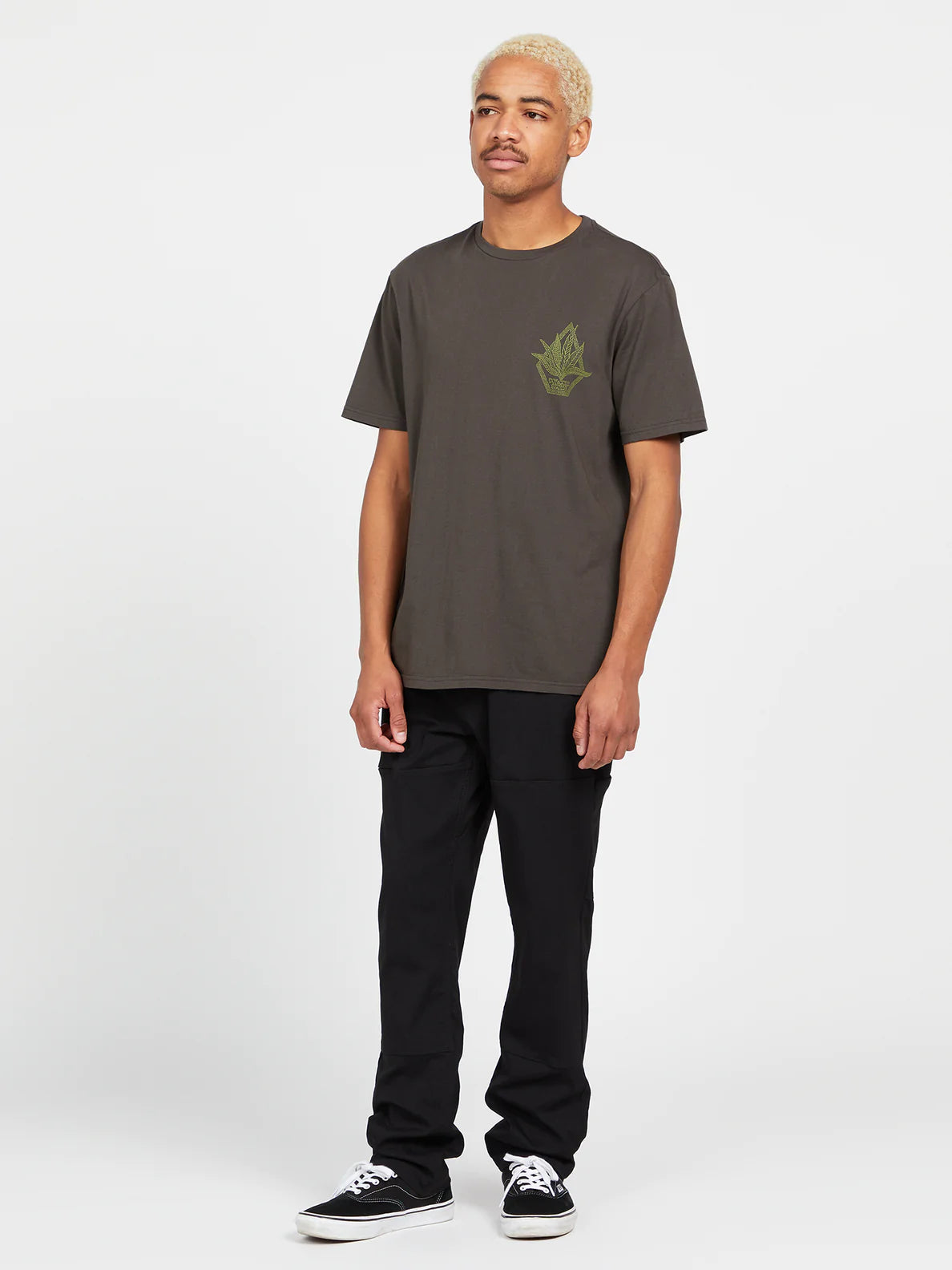T-shirt Volcom Perennial risciacquata nera