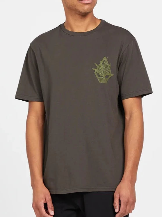 T-shirt Volcom Perennial risciacquata nera