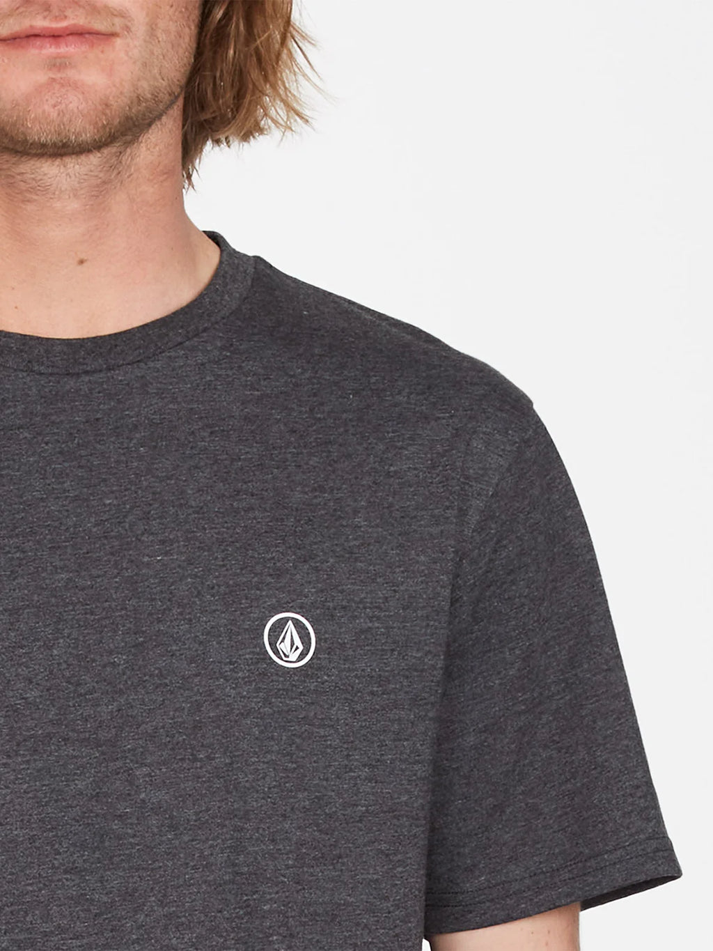 T-shirt nera erica di Volcom Circle Blanks
