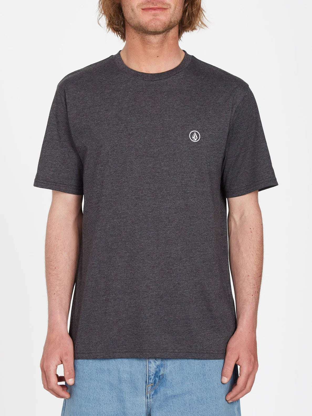 T-shirt nera erica di Volcom Circle Blanks