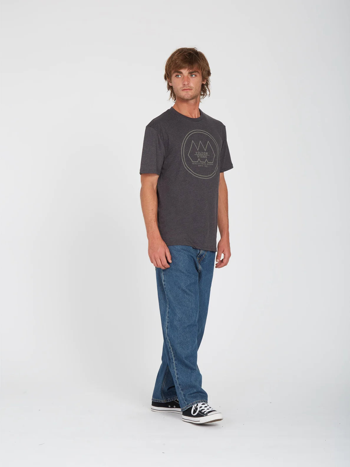 Camiseta Volcom Tri Stone Heather Black | Best selling products | No Koongo | surfdevils.com