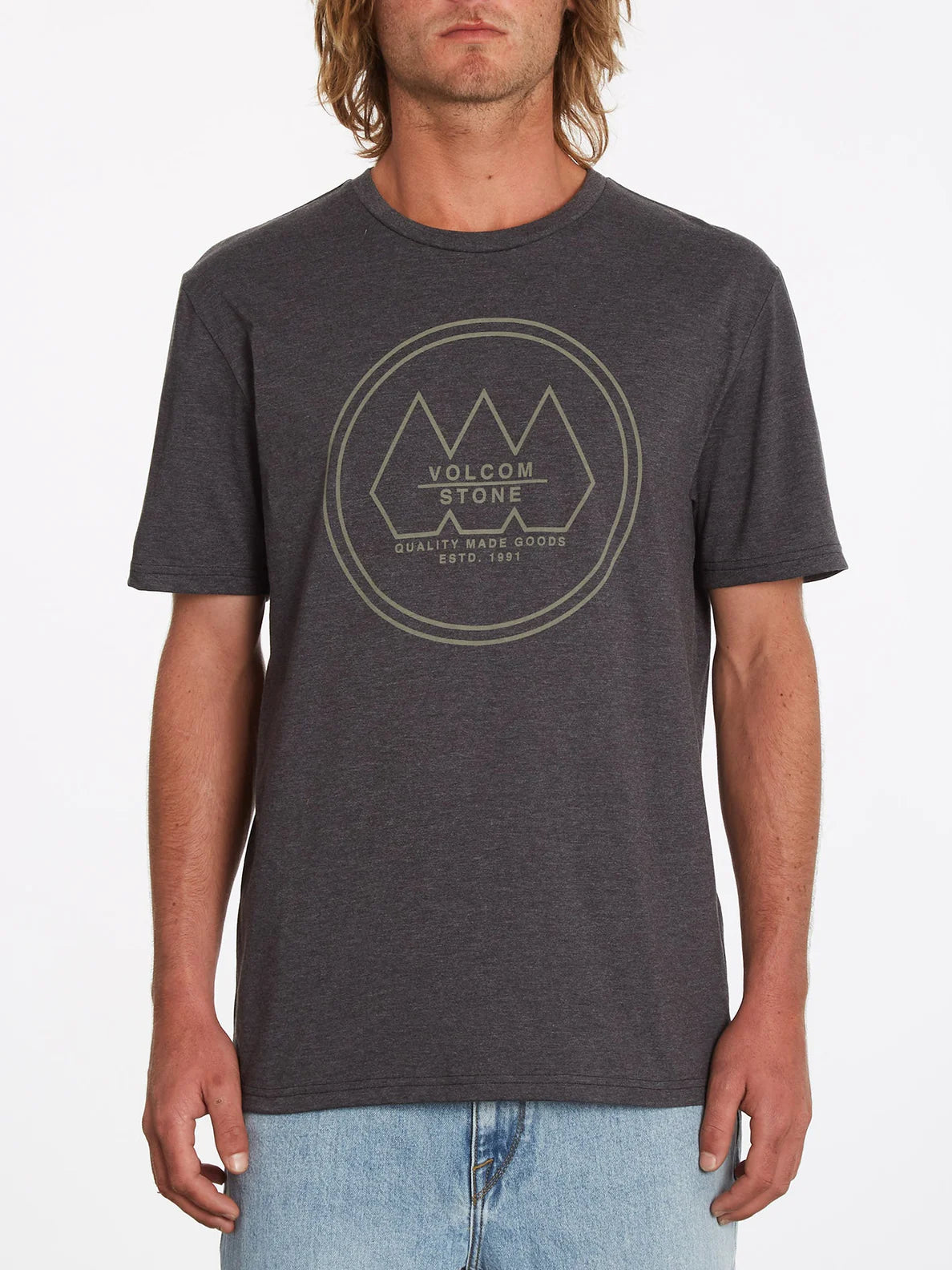 Camiseta Volcom Tri Stone Heather Black | Best selling products | No Koongo | surfdevils.com