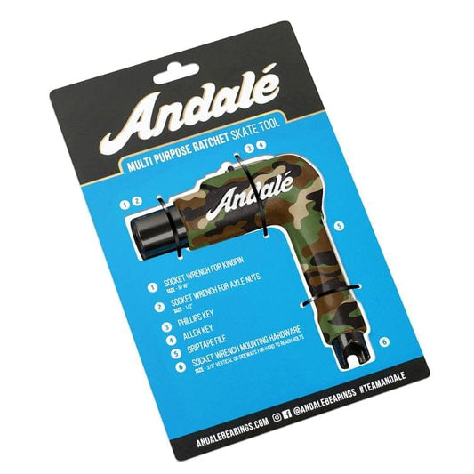 Andalé | Andalé Multi Purpose Ratchet Skate Tool Camo  | Skate, Skate Tools, Unisex | 