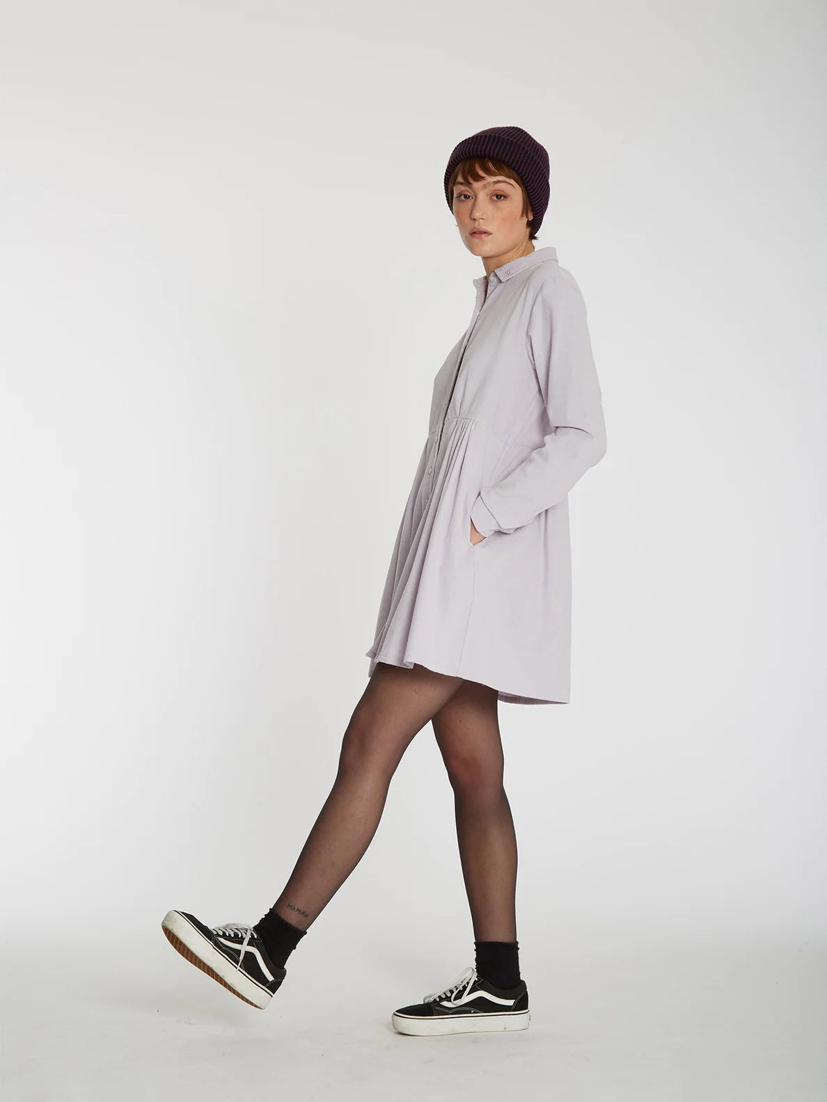 Volcom That's My Cord Dress Lavender