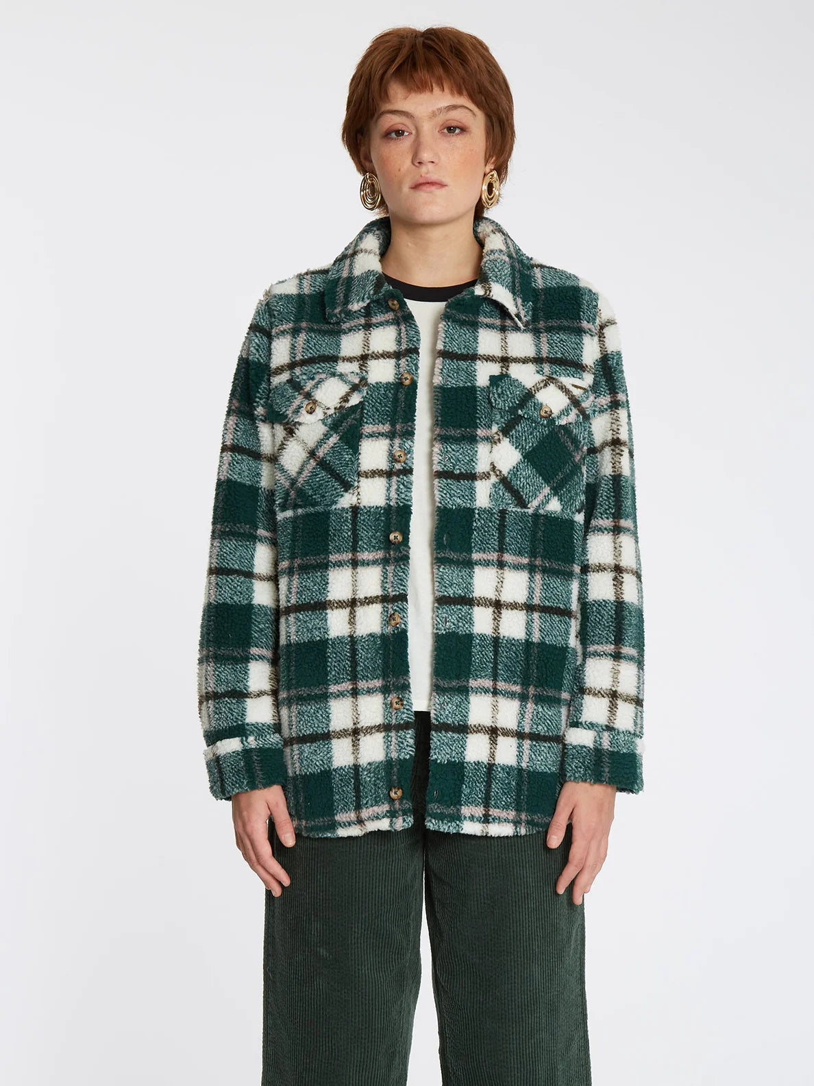 Volcom Silent Sherpa Jacket Dark Pine Girl's Jacket