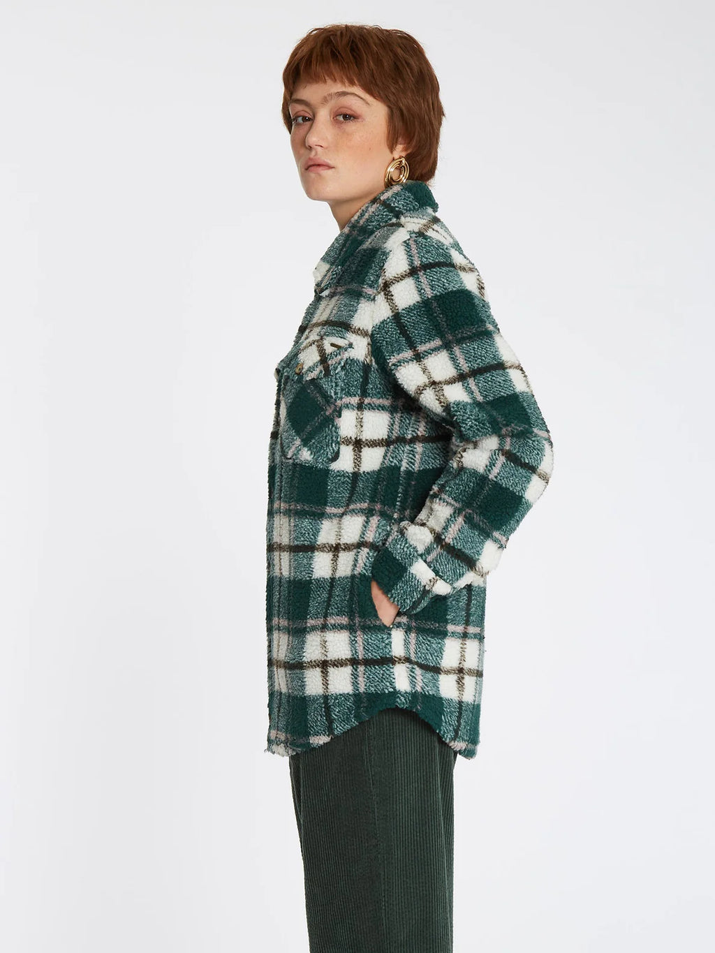 Chaqueta Chica Volcom Silent Sherpa Jacket Dark Pine