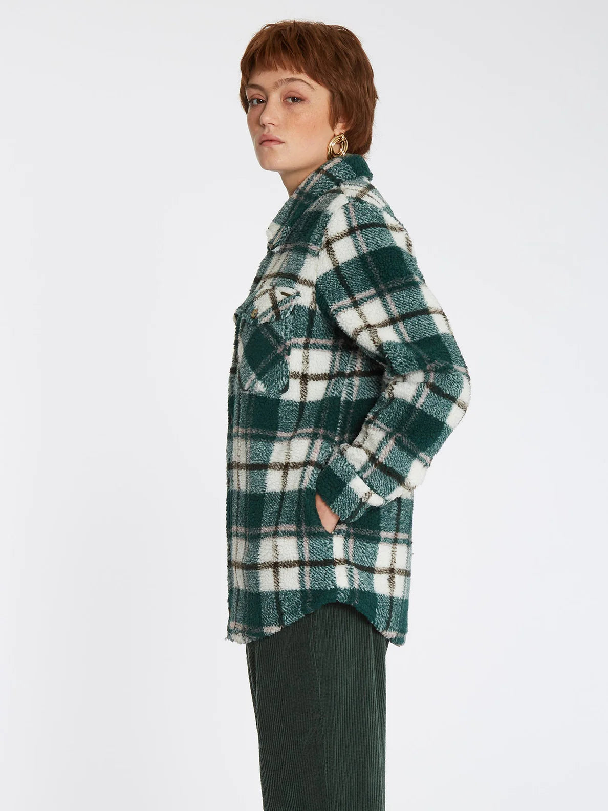 Chaqueta Chica Volcom Silent Sherpa Jacket Dark Pine