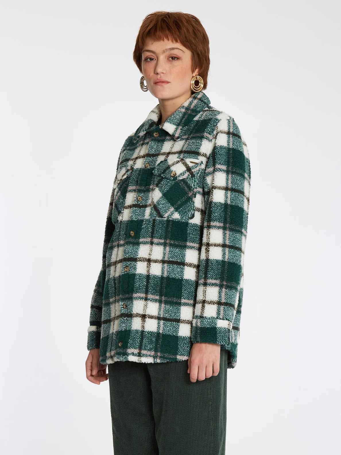 Chaqueta Chica Volcom Silent Sherpa Jacket Dark Pine