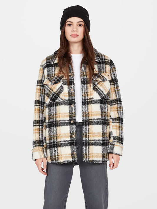 Chaquetas de mujer | Chaqueta Chica Volcom Silent Sherpa Jacket - Hazelnut