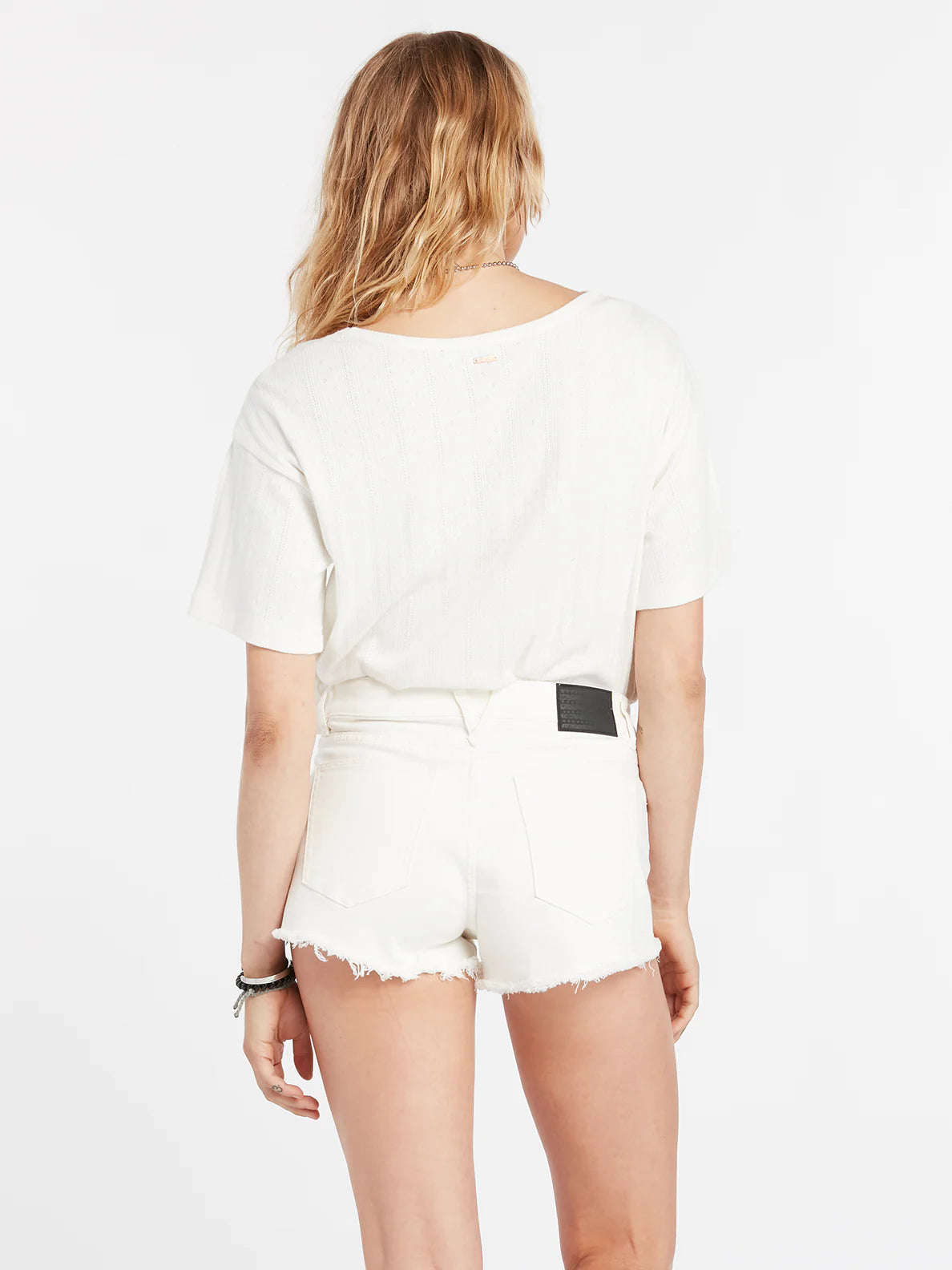 Pantaloncini elasticizzati Volcom Stoney Star bianchi