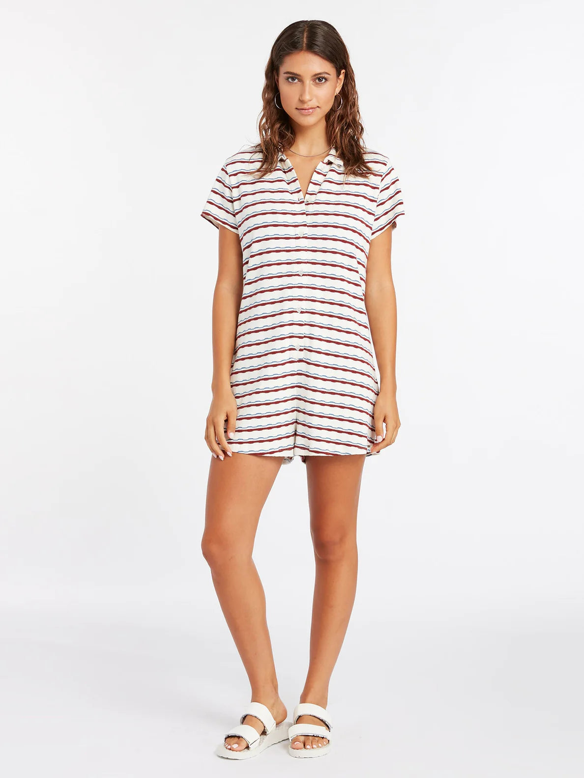 Volcom Coco Ho Romper Star White Jumpsuit