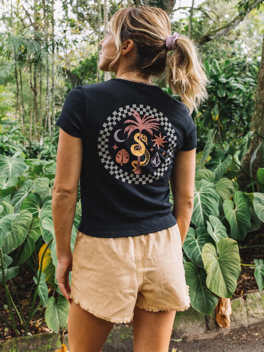 Volcom Girl's T-shirt Have a Clue Tee Black