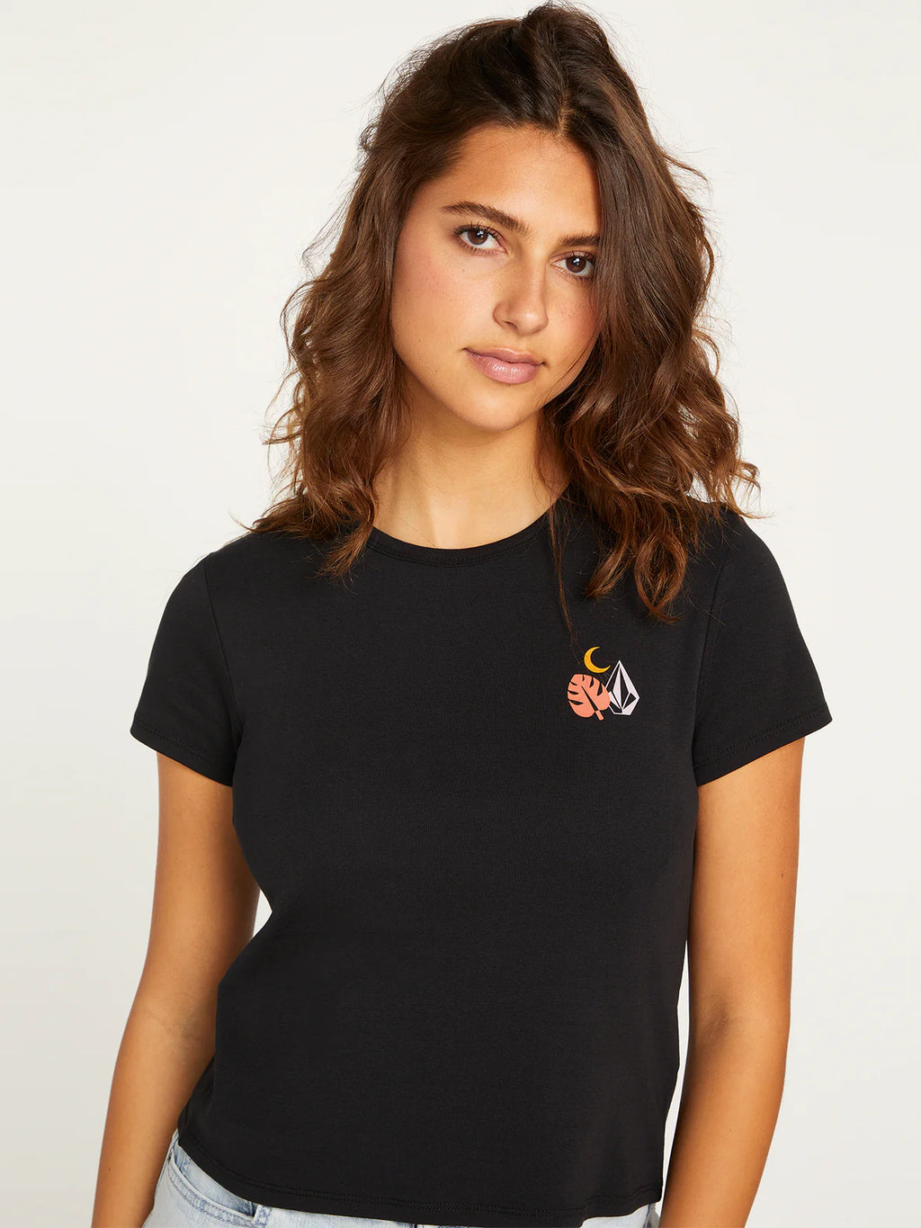 Volcom Girl's T-shirt Have a Clue Tee Black