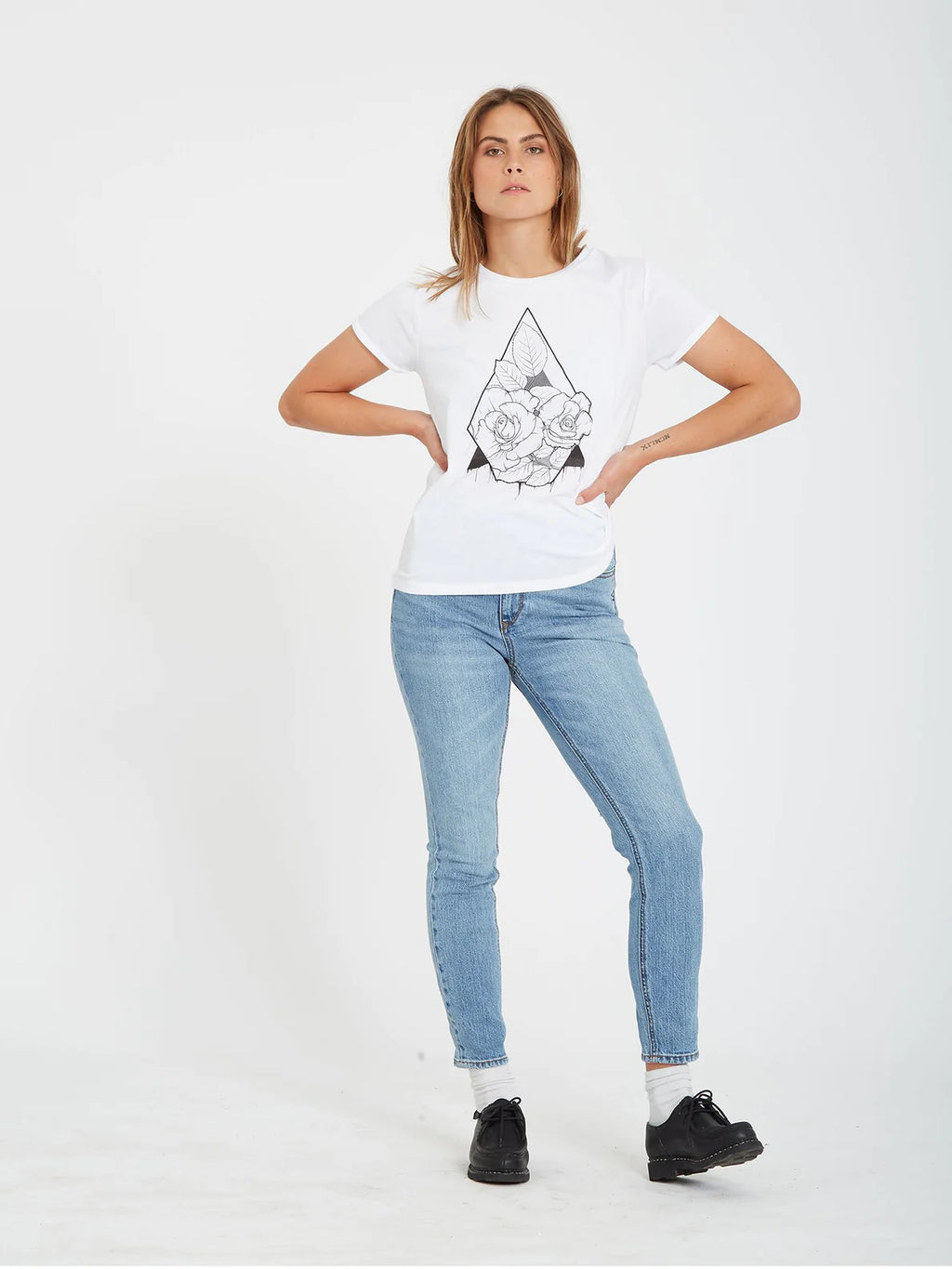 Volcom Radical Daze White Girl's T-Shirt