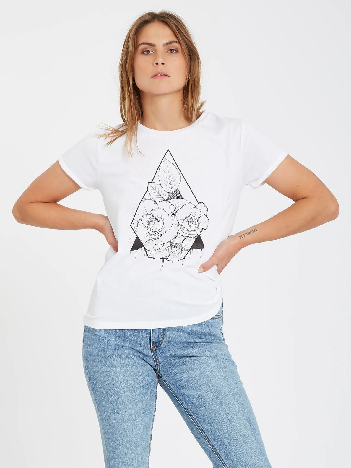 Volcom Radical Daze White Girl's T-Shirt