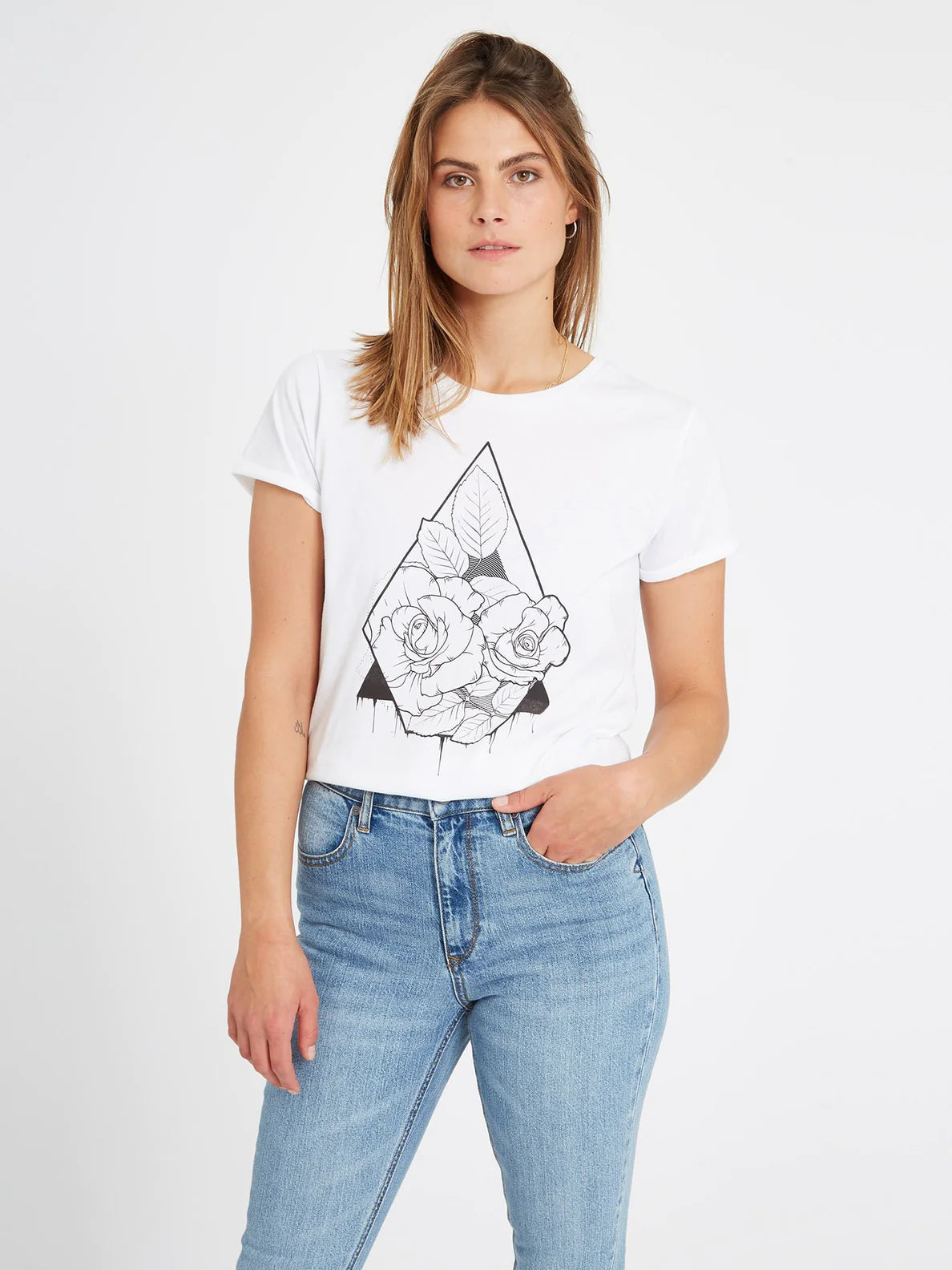 Volcom Radical Daze White Girl's T-Shirt