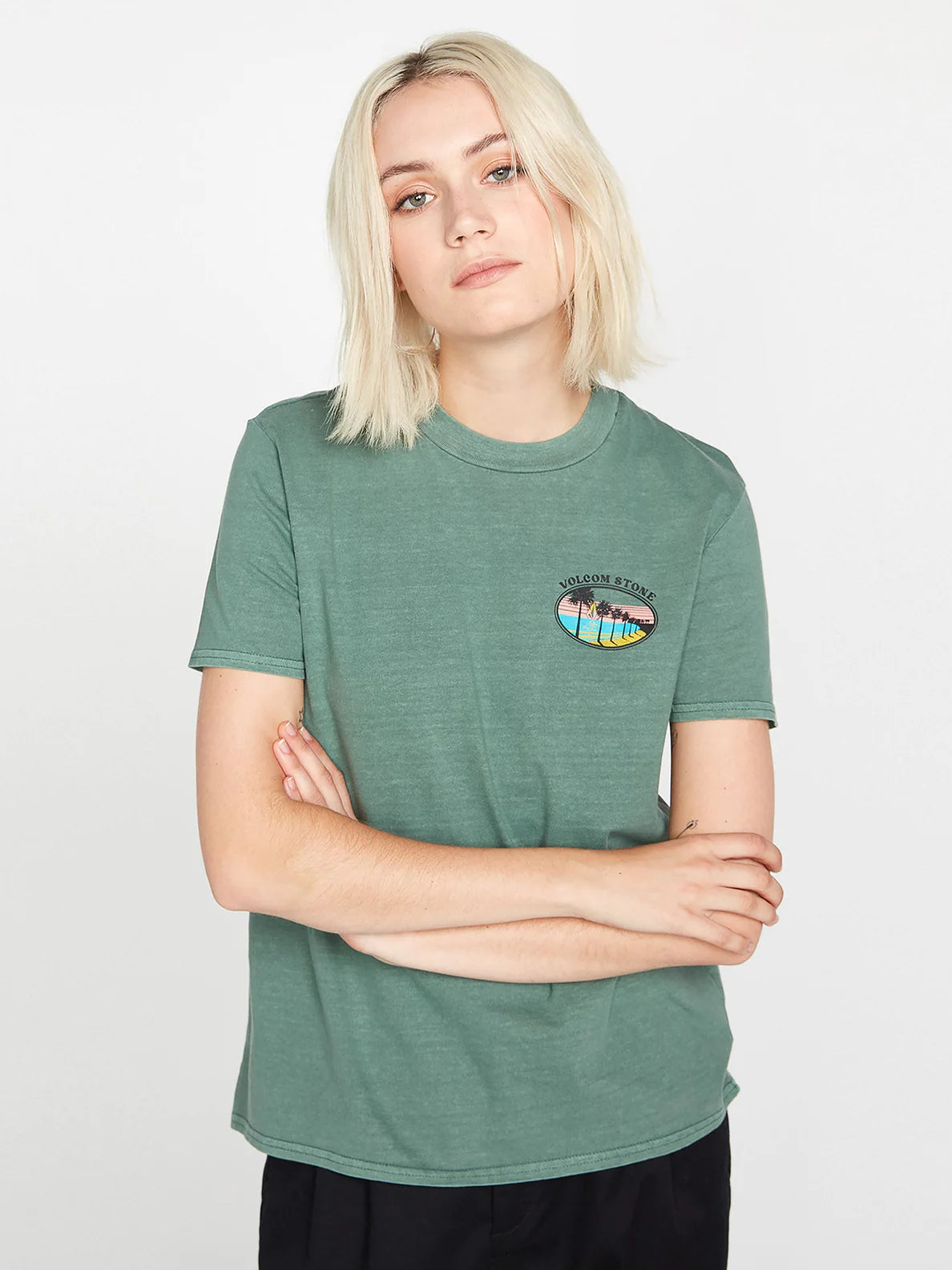 Camiseta Chica Volcom Lock It Up Dark Pine | Novos produtos | Não Koongo | Produtos mais recentes | Produtos mais vendidos | Produtos mais vendidos | surfdevils.com