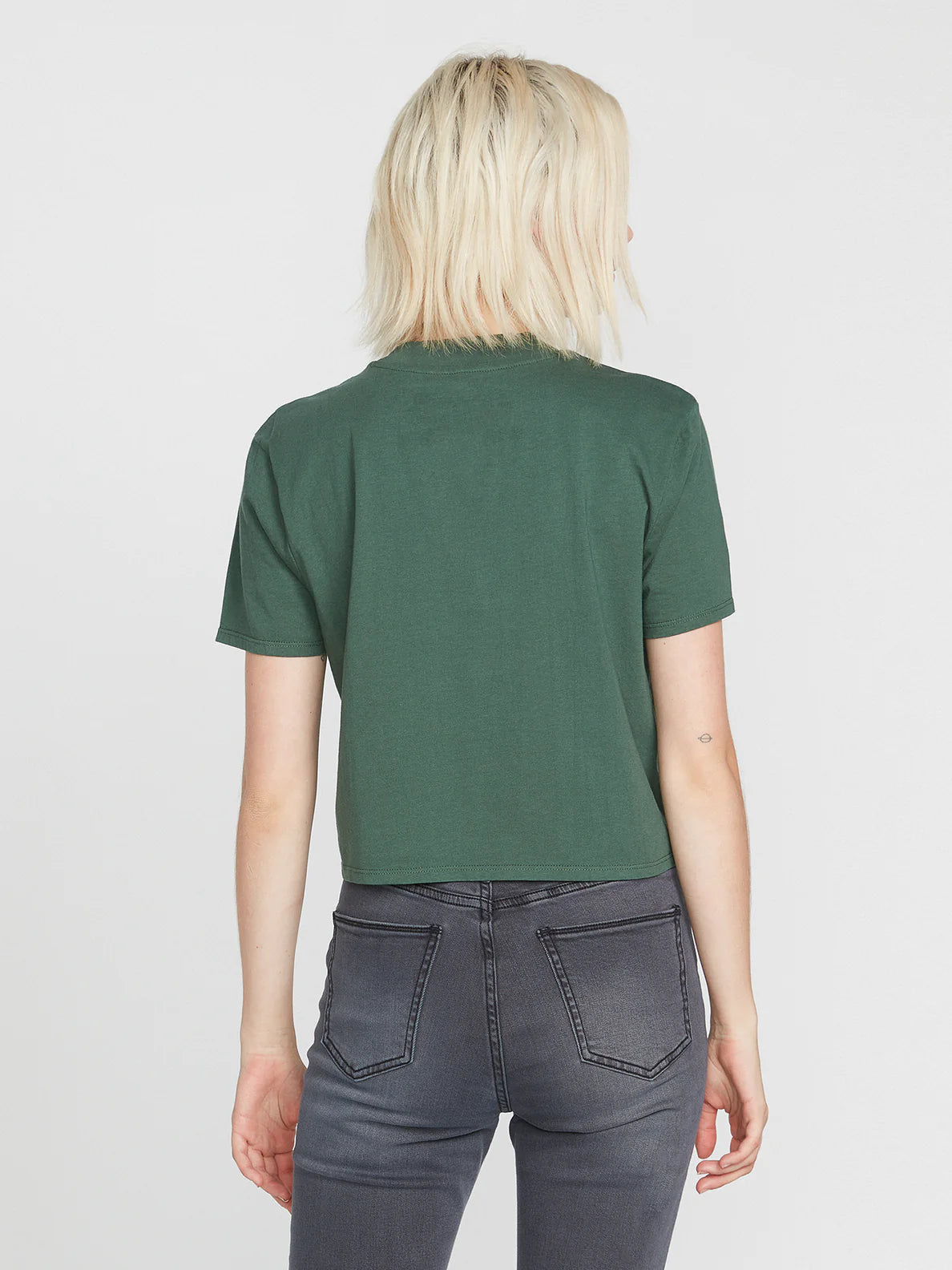 Volcom Girl's T-Shirt Poacket Dial Tee Dark Pine