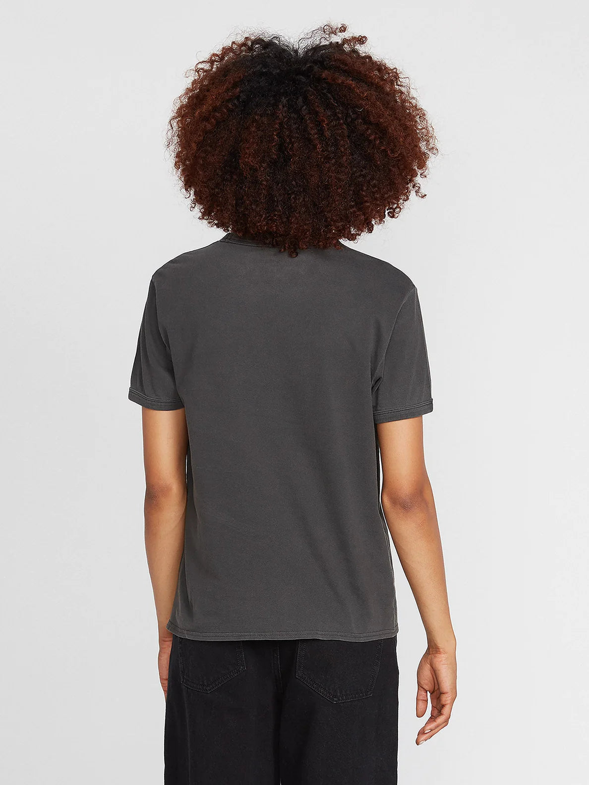 T-shirt Volcom Truly Ringer nera da ragazza