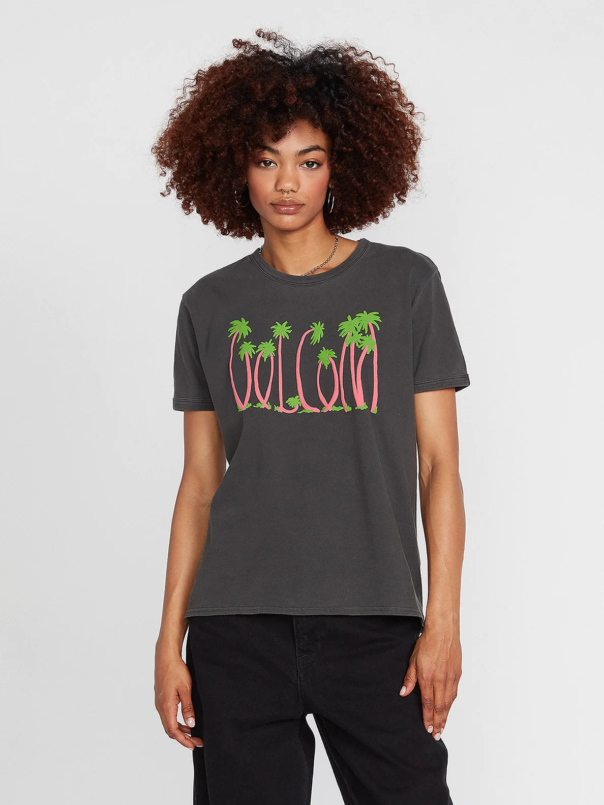 Volcom Truly Ringer Black Girl's T-Shirt