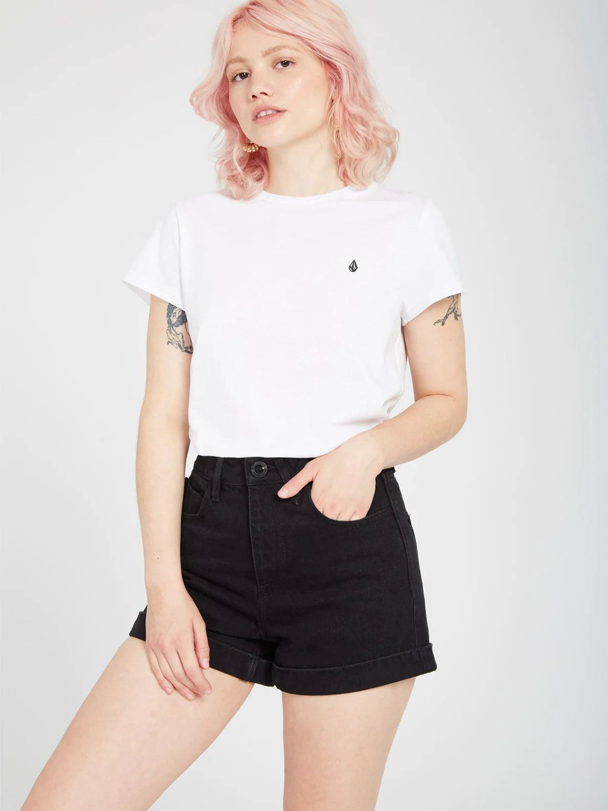 Volcom Stone Blanks T-Shirt Weißes Mädchen-T-Shirt