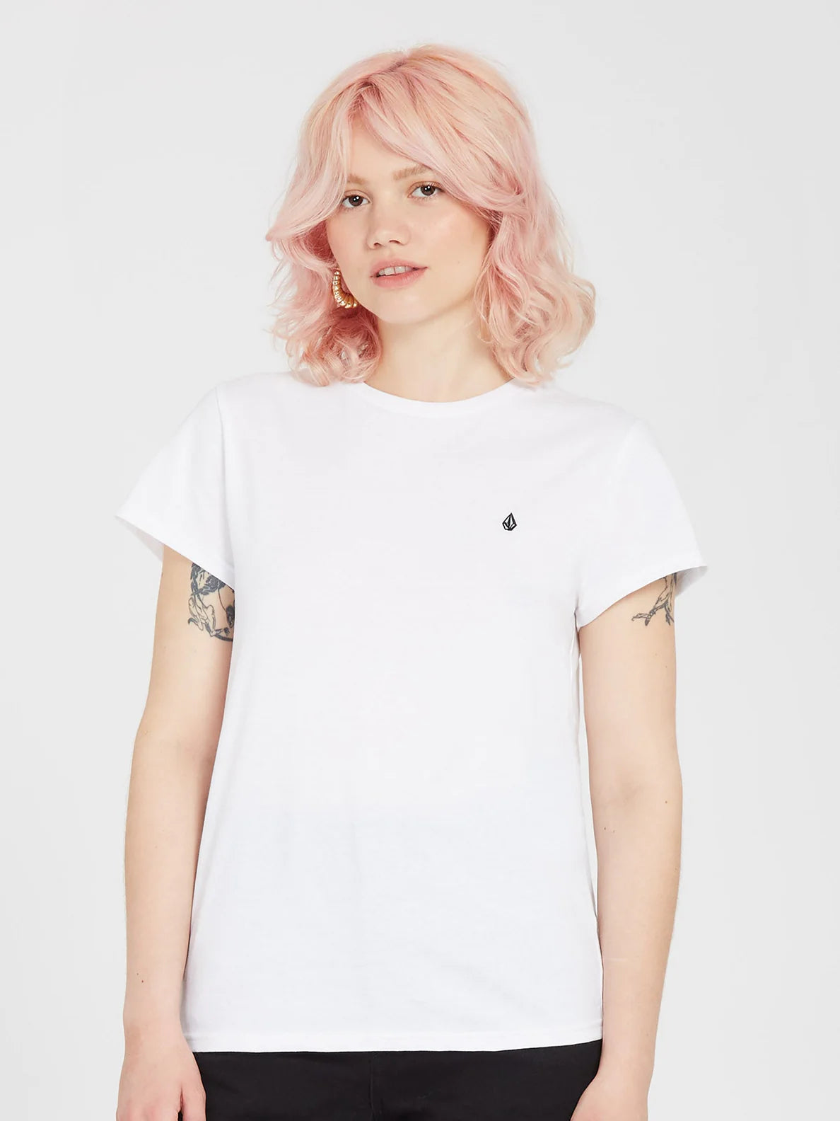 Camiseta Chica Volcom Stone Blanks Tee White | Camisetas manga corta de mujer | Volcom Shop | surfdevils.com