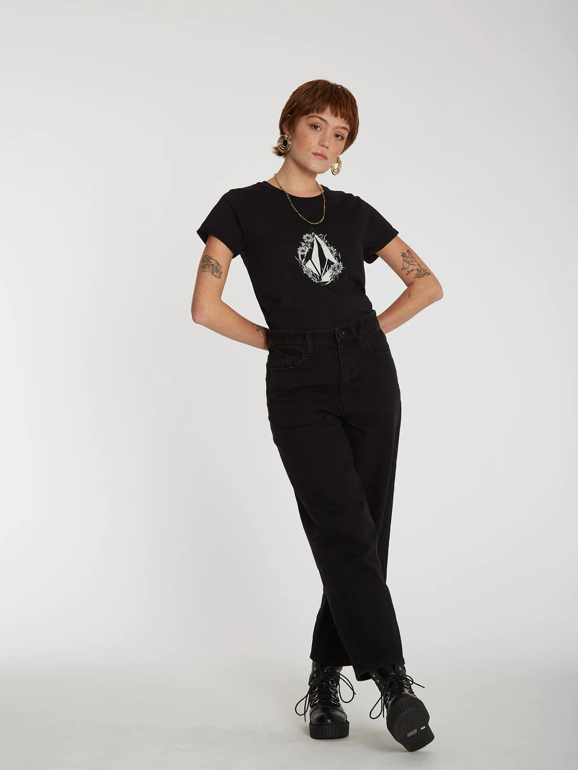 Camiseta Chica Volcom Radical Daze Tee Black | Camisetas manga corta de mujer | Volcom Shop | surfdevils.com