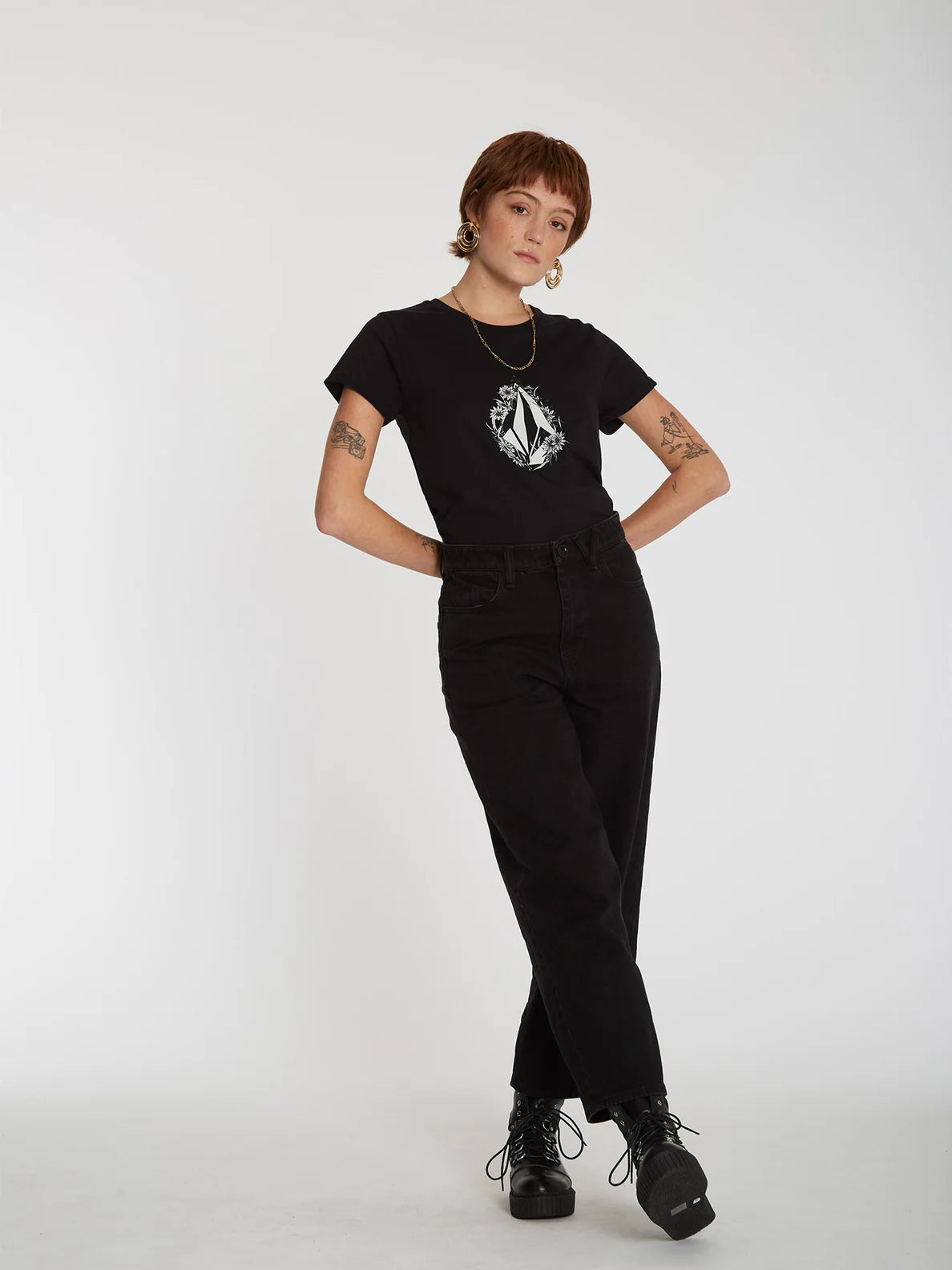 Volcom Radical Daze Tee Black Girl's T-Shirt